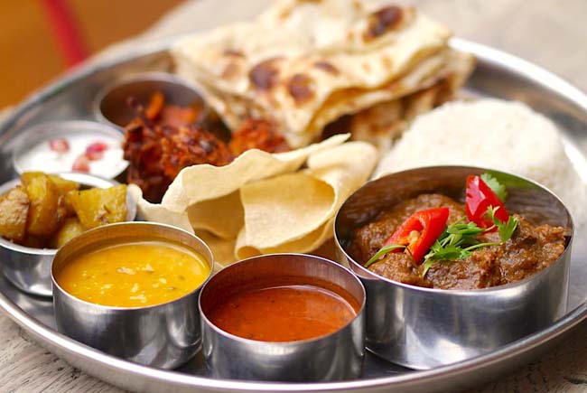 Lamb Thali at Curry Leaf Cafe, Brighton